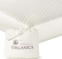 "Whisper Organics" 100 % ekologiškos medvilnės dygsniuotas čiužinio užvalkalas, kvėpuojantis čiužinio viršutinis sluoksnis, 40 cm gylio, sertifikuotas GOTS, čiužinio užvalkalas 160 x 200 cm Dramblio kaulo spalvos