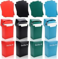 8 x Deck Box Deck Boxes for MTG, 95 x 72 x 47 mm Card Box for 80+ Cards Flip-Top Trading Cards Box Plastic Trading Cards Storage Box