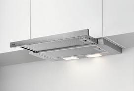 AEG DPS362AS Plokštuminis gartraukis su plokščiu ekranu / Ištraukiamasis arba recirkuliacinis / 60 cm / Pilka / Max. 215 m³/h / Min. 58 - maks. 71dB(A) / C / trumpos eigos mygtukai / pilka