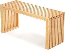 Bambukinis sodo suoliukas su tvirtu lauko sandarikliu, suoliukas sodui, balkonui ir terasai, balkono suoliukas, 90 x 33 x 43 cm, medinis lauko suoliukas, didžiausia apkrova 250 kg