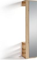 byLIVING Ben/Wardrobe Artisan Oak Look šviesiai ruda su veidrodžiu / veidrodinė prieškambario spinta su drabužių kabykla ir lentyna W 40 x H 184 x D 35 cm