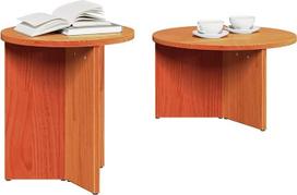 Couchtisch Set 2er Nesttisch Kiefer Massivholz Wachsbraun 49x49x28cm & 36x36x40cm Moderner Beistelltisch Wohnzimmer Möbel Indoor Esstisch Kaffeeitsch,Tische & Kaffeetische