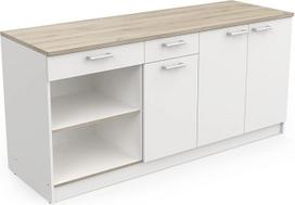 Demeyere MBL BAS L180 3PO/2T/1N Viryklė, medžio kompozitas, 1 800 x 600 x 852 mm, baltos spalvos/opulentinis sodas