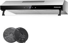GASLAND Chef UC60SS Dviejų variklių dizaino gartraukis 60 cm Recirkuliacinis tylusis gartraukis Ištraukiamasis oro ištraukėjas 333 m³/h, 3 lygių jutiklinis valdymas Nerūdijančio plieno sidabrinės spalvos su aktyviosios anglies filtru