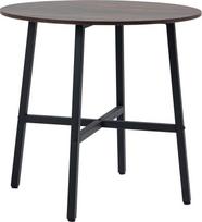 HOMCOM valgomojo stalas 80 x 80 cm Apvalus virtuvės stalas 4 žmonėms Valgomojo stalas su plieniniu rėmu, pramoninis stalas virtuvei, valgomajam ir svetainei, kaimiškai rudas