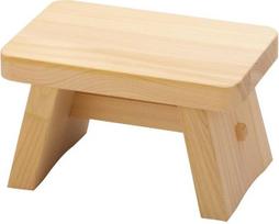 Japoniškas "Onesen" stiliaus vonios kambario taburetė Natūrali Hinoki mediena 16 cm aukščio Pagaminta Japonijoje 12401