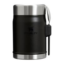Matinės juodos spalvos iš nerūdijančio plieno maistui termosas 400 ml Legendary Food Jar + Spork Black 2.0 – Stanley