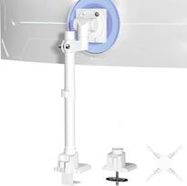 Monitoriaus laikiklis 1 monitoriaus 24-57 colių aukščio reguliuojamas ekrano laikiklis Monitoriaus laikiklis, išlaiko iki 27 kg, VESA 75/100/200 mm, baltos spalvos