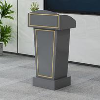 Podium Rednerpult aus Holz mit offenem Stauraum - großer bodenstehender Konferenz-Lehrerständer Holzpodium, Minimalistischer Square -Lectern,for Church and Schools