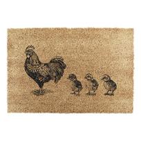 Iš kokoso pluošto grindų kilimėlis 40x60 cm Chickens and Chicks – Artsy Doormats