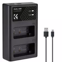 K&F Concept LP-E17 Digital Camera Dual Channel Charger with type c Charging Cable KF28.0008