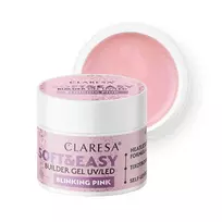 CLARESA_Soft&Easy Builder Gel UV/LED nagų gelis Blinking Pink 90g