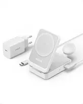 Įkroviklis Anker MagGo Charging Station (15W, Foldable 3-in-1) White