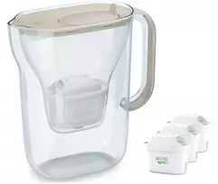 Style Essential water filter jug 2.4l + 3 cartridges, sand