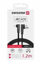 Swissten L Type Textile Universal Quick Charge 3.1 USB to USB-C Data and Charging Cable 1.2m