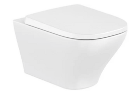 Pakabinamas wc su sėdynė ir dangčiu QR/SC Optica Vortex, rimless, 355x530 mm, baltas KK OPTICA W