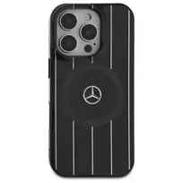 Mercedes MEHMP16S23HRSK iPhone 16 6.1" black hardcase with MB Double Layer Crossed Lines MagSafe