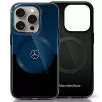 Mercedes MEHMP16X23HBIKV iPhone 16 Pro Max 6.9" black blue | black blue hardcase MB Double Layer BiColor MagSafe