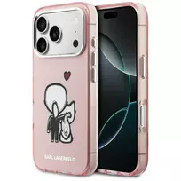Karl Lagerfeld Karl  AND  Choupette phone case with MagSafe support for iPhone 17 Pro Max in pink