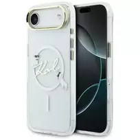 Karl Lagerfeld IML Choupettes Karl Script Logo phone case with MagSafe support for iPhone 17 Air, transparent