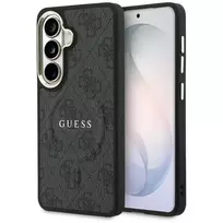 GUESS 4G Embossed Ring phone case with stand and MagSafe support for Samsung Galaxy S26+ (S947) black