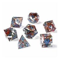 Captured Magic Sharp Edge Resin Dice Set - Dream Petals