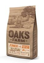 OAKS FARM visų veislių jaunų šunų sausas begrūdis pašaras su lašiša ir kriliu 2 kg, Begrūdis pašaras su lašiša ir kriliu visų veislių jauniems šuniukams. Pilnai subalansuotas, hipoalerginis, Superpremium klasės pašaras su supermaistu ir organiškais ingredientais.