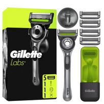 Gillette Labs Skustuvas Vyrams, 5 Skutimosi Galvučių, Sieninis Laikiklis ir Kelioninis Dėklas