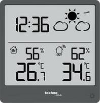 Technoline Wetterstation, Außentemperaturanzeige, Innentemperaturanzeige, Hygrometer (Luftfeuchtemes