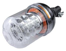 JAG96-0082 JAG- LED blyksninė lempa, 54W, 9-30V, R10, R65, 18LEDx3W, Laikiklis ant lanksčios stiebo, Skaidrus gaubtas-oranžinė spalva