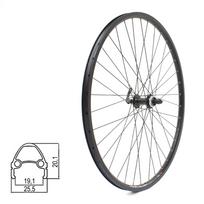 Priekinis ratas J19SB 28/29" // disk. stabdžiams Center-Lock, 36H, QR, dvigubas, kniedytas, aliuminis