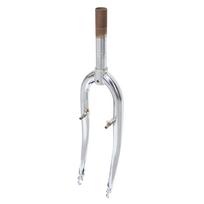 Priekinė kieta šakė 26" // V-Brake stabdžiams, 1 1/8", plienas (sidabrinė - chromuota)