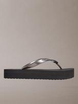 CALVIN KLEIN Moteriškos paplūdimio šlepetės, FLATFORM FLIP FLOP MET TPU