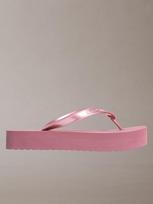 CALVIN KLEIN Moteriškos paplūdimio šlepetės, FLATFORM FLIP FLOP MET TPU