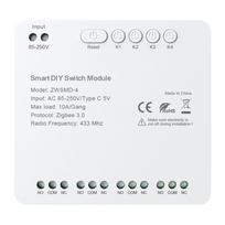Avatto Zigbee 4 kanalų relė 220V , Dry contact 10A