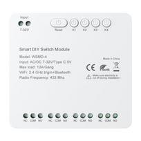 Avatto Wi-Fi 10A 4 kanalų išmanusis valdiklis DC 7-32V,  Dry contact