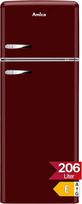 "Amica KGC 15631 R Retro šaldytuvo ir šaldiklio derinys / Vyno raudona / 144 cm (aukštis) x 55 cm (plotis) x 62 cm (gylis) / Retro dizainas / Šaldytuvas su šaldikliu