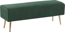 "Beliani Paterson Bench Stool" smaragdinės žalios spalvos aksomo audinys Elegantiškas dizainas