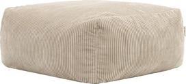 "Icon Zen Bean Bag Stool", modulinė sofa suaugusiesiems, smėlio spalvos, pūkuotas velvetinis audinys, kampinė sofa, patogi "Bean Bag" sofa su putplasčio užpildu, atsilenkianti kėdė, poilsio kambarys, svetainės baldai