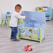 "Liberty House Toys Safari" didelė žaislų dėžė, medinė, įvairiaspalvė, 68x39x49,5 cm