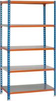 "Simonrack" 8435104912720 2000 x 1000 x 400 mm cinkuotos medžio drožlių plokštės lentynos be varžtų - mėlynos/apelsininės spalvos