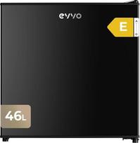 EVVO mini šaldytuvas F22BK 46L juodas Mažas energijos suvartojimas 80 kWh per metus 41 dB Mini šaldytuvas miegamajam, biurui ir studijai, modernaus dizaino, juodos spalvos