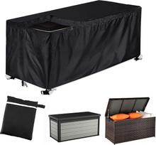Lauko denio dėžės dangtis su užtrauktuku, vandeniui atsparus 420D Oksfordo dangtis, apsauginis dangtis nuo UV spindulių, stačiakampis (juodas, M:130 x 60 x 71 cm)