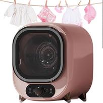Nešiojamoji mini džiovyklė, mini džiovyklė su sukamuoju džiovintuvu, maksimali įkrovos talpa 0,8 kg, 35 dB triukšmo lygis, idealiai tinka apatiniams drabužiams, kelnaitėms ir kūdikių drabužiams džiovinti, rožinė