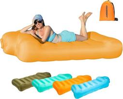 Nešiojama pripučiama sofa Neperšlampamas pripučiamas gultas Oro sofa lova 700lb talpos pripučiama paplūdimio kėdė lova Oro kušetė lauko / stovyklavimo / muzikos festivaliui