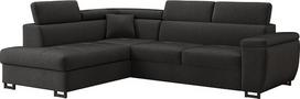 Nicole kampinė sofa su miego funkcija ir lovos dėže 270 x 202 x 96 cm (plotis x gylis x aukštis) I L formos sofa su reguliuojamais galvos atlošais I kampinė sofa su miego funkcija I spyruoklinis pagrindas I sofa pilka kairė