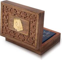 Unikalios gimtadienio dovanų idėjos Rankų darbo klasikinis medinis žaidimo kortų laikiklis Deck Box Storage Case Organizatorius Premium kokybės žaidimo kortelės Housewarming Party dovanos jam jai
