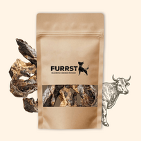 FURRST džiovinta jautienos širdis šunims – natūralus, baltymų gausus kramtalas, 100g