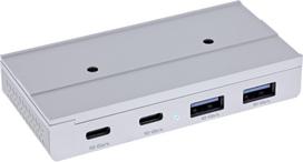 InLine® 4-Port Magnetic USB Hub, 2x USB-C, 2x USB-A, 10Gb/s, Aluminiumgehäuse (35395M)