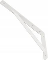 Baltas plieninis kampas lentynai, 250x150x20mm, cinkuotas